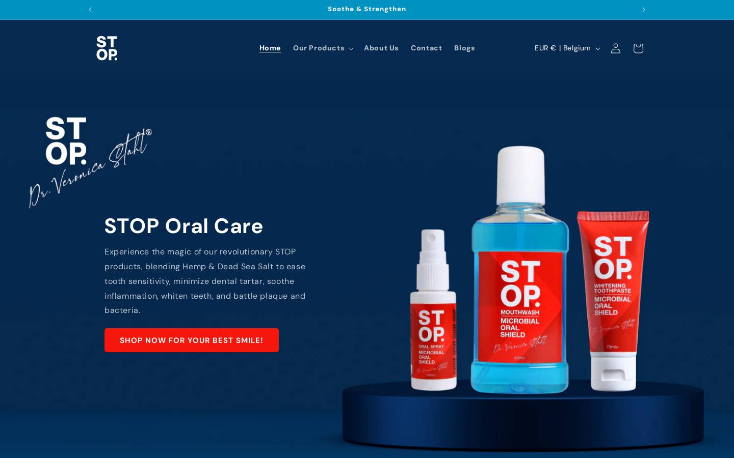 stop-oralcare.com homepage screenshot