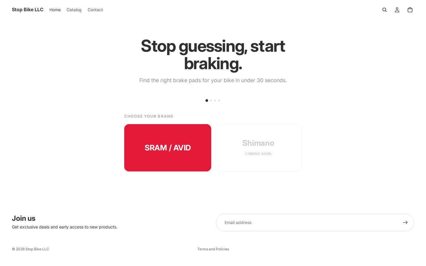 stop.bike homepage screenshot