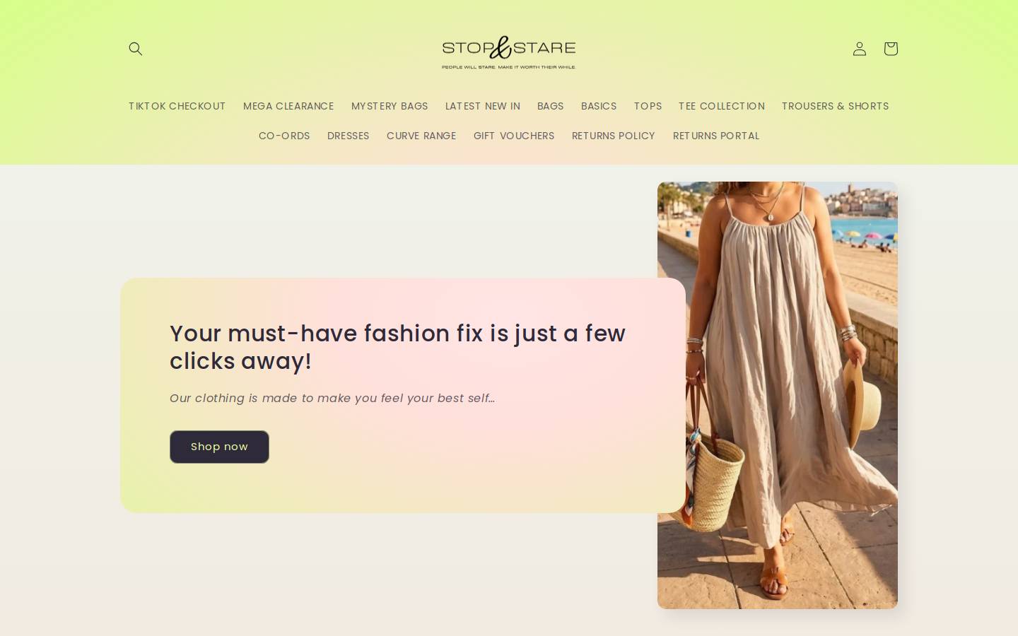 Stopandstare homepage screenshot