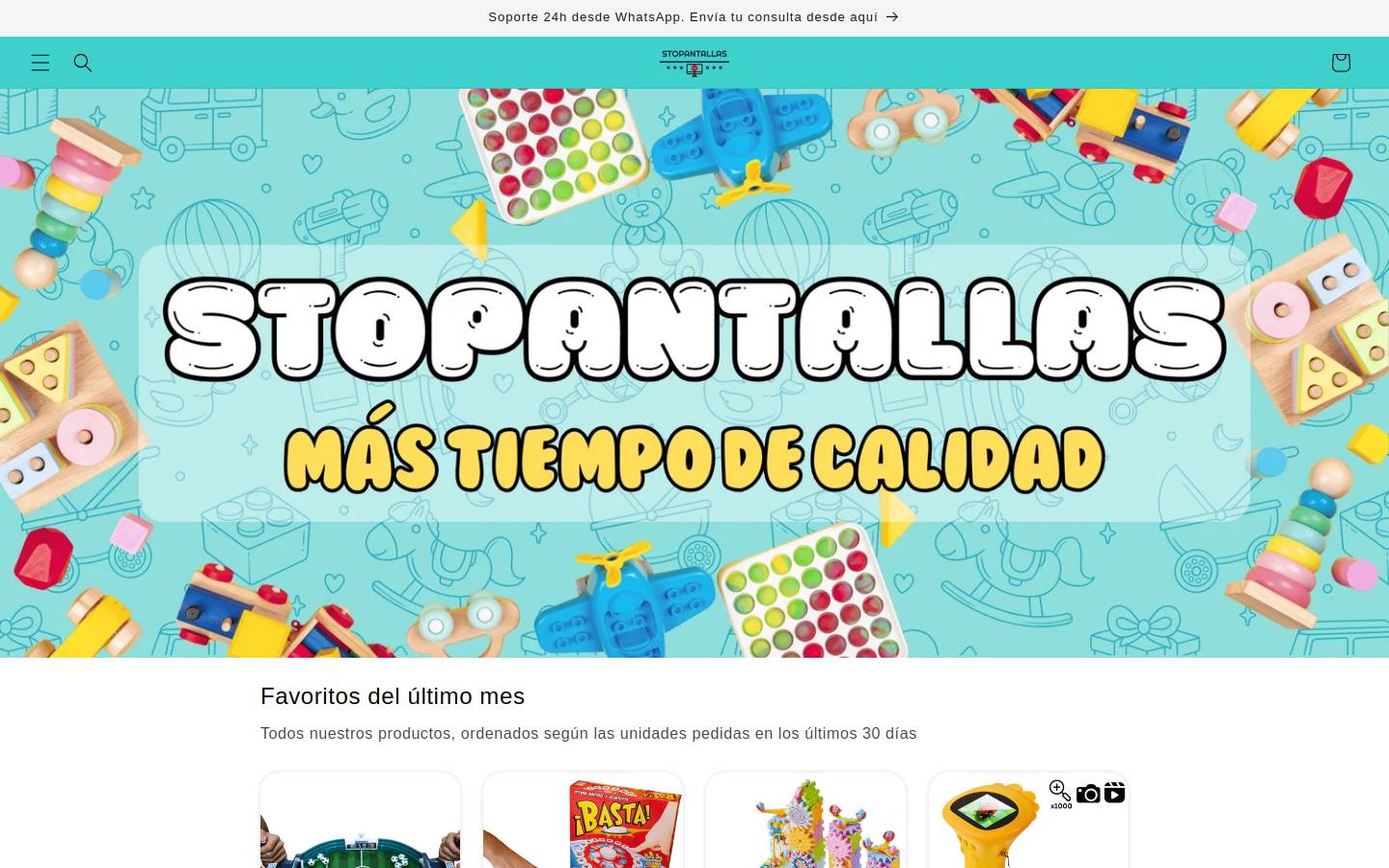 stopantallas.com homepage screenshot