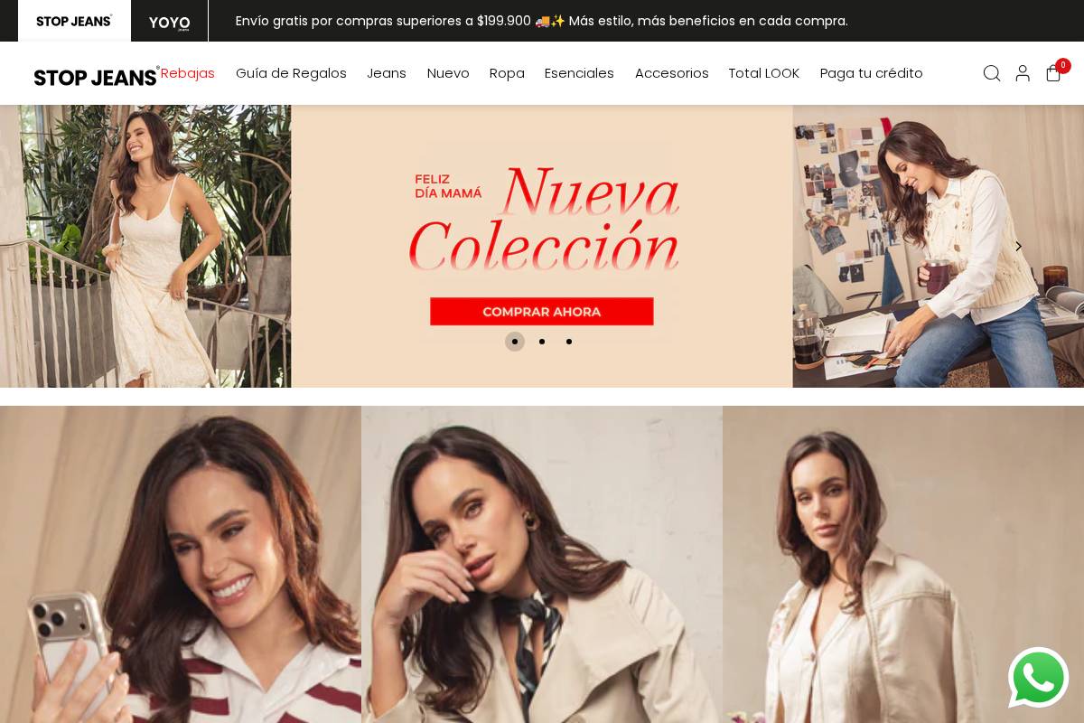 stopjeans.com homepage screenshot