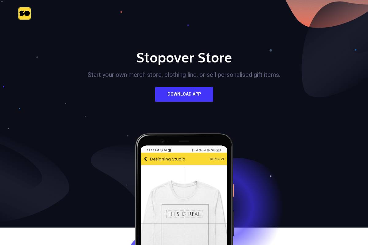 stopover.store homepage screenshot