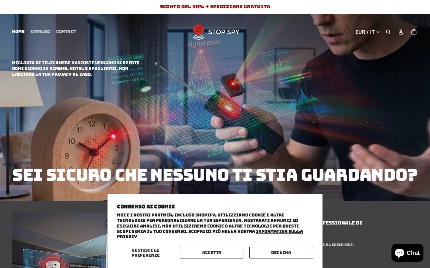 stopspy.it homepage screenshot