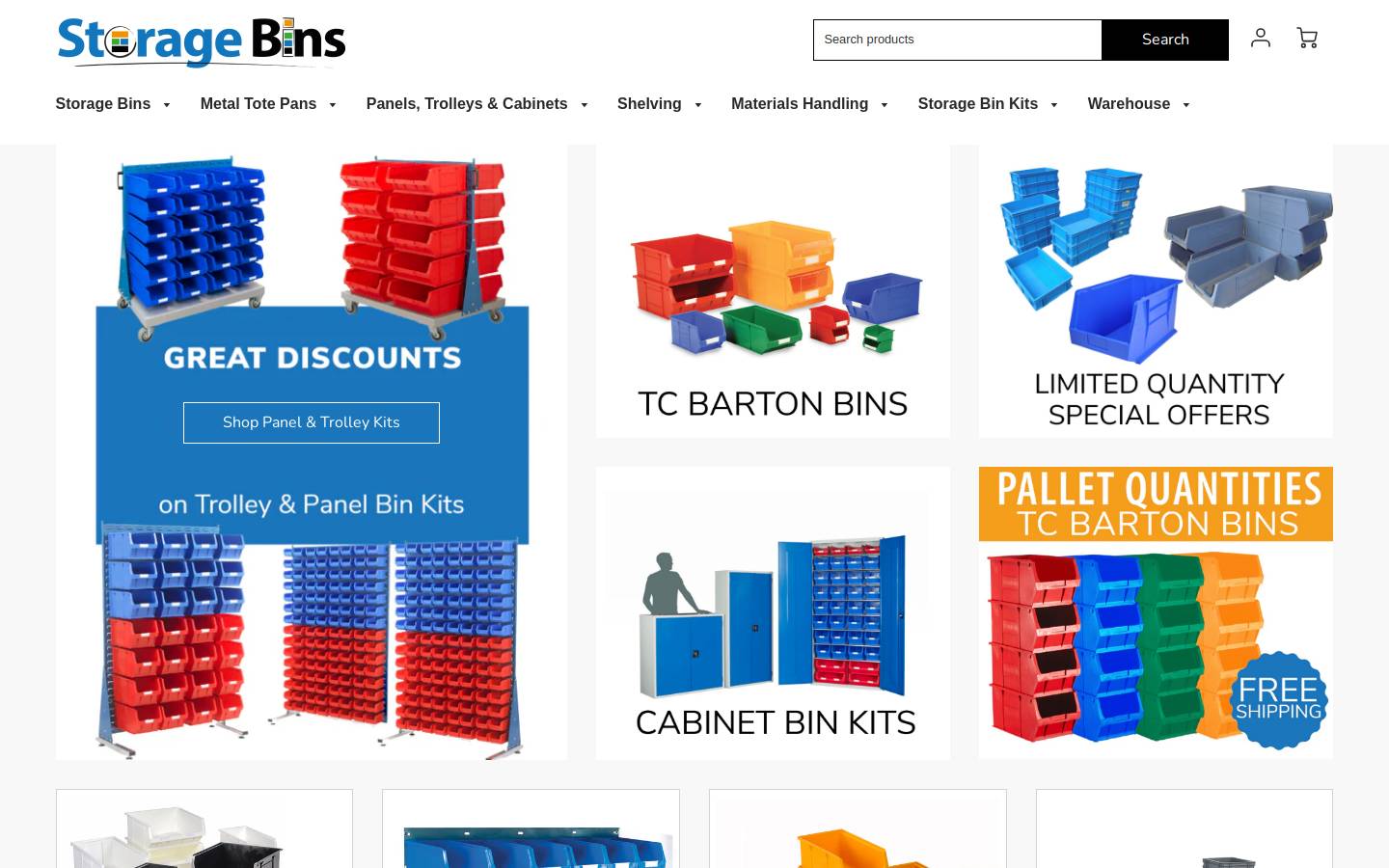 Storagebins - J&T Group Ltd homepage screenshot