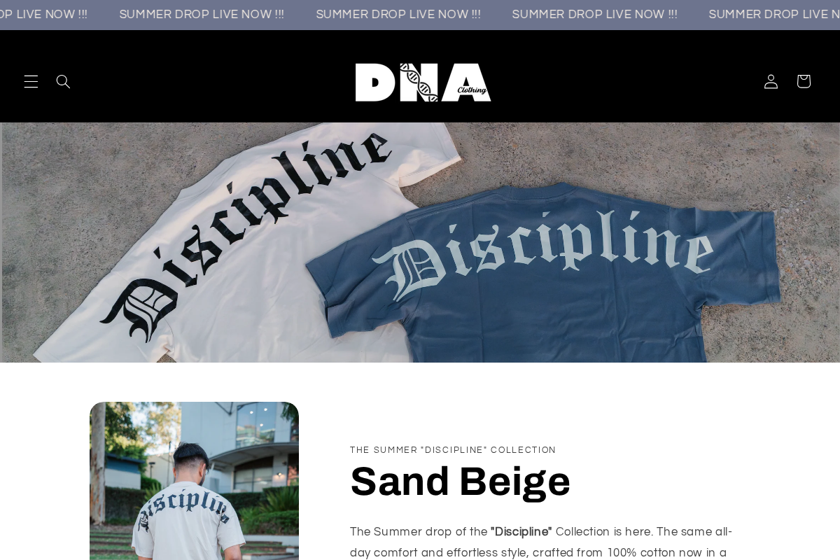 DNA Clothing Store homepage screenshot