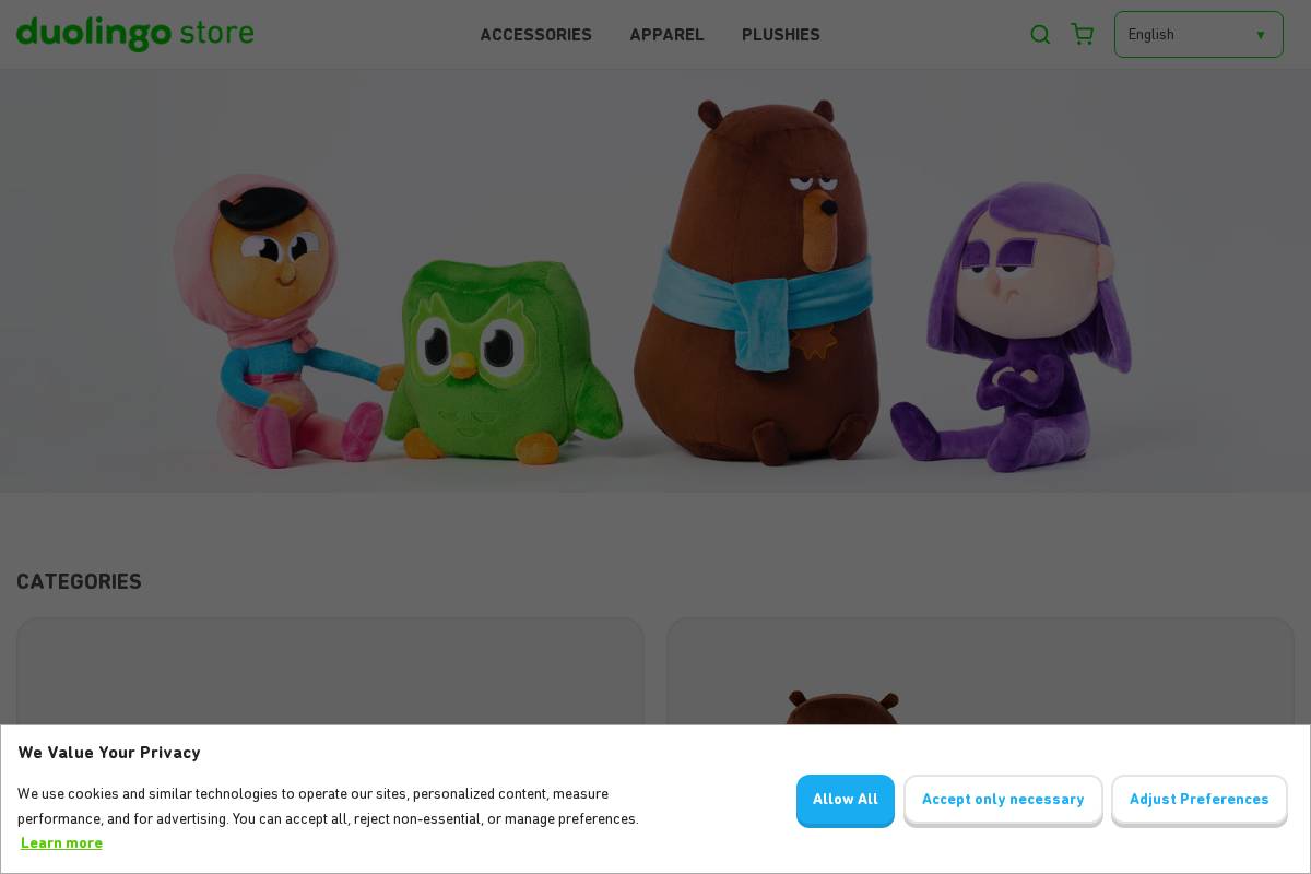 store-eu.duolingo.com homepage screenshot