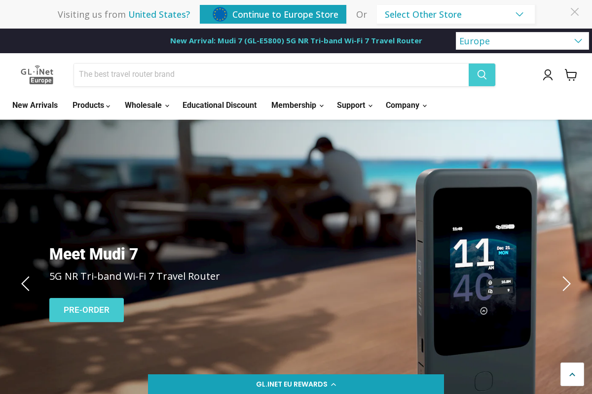 Store Eu Gl Inet homepage screenshot