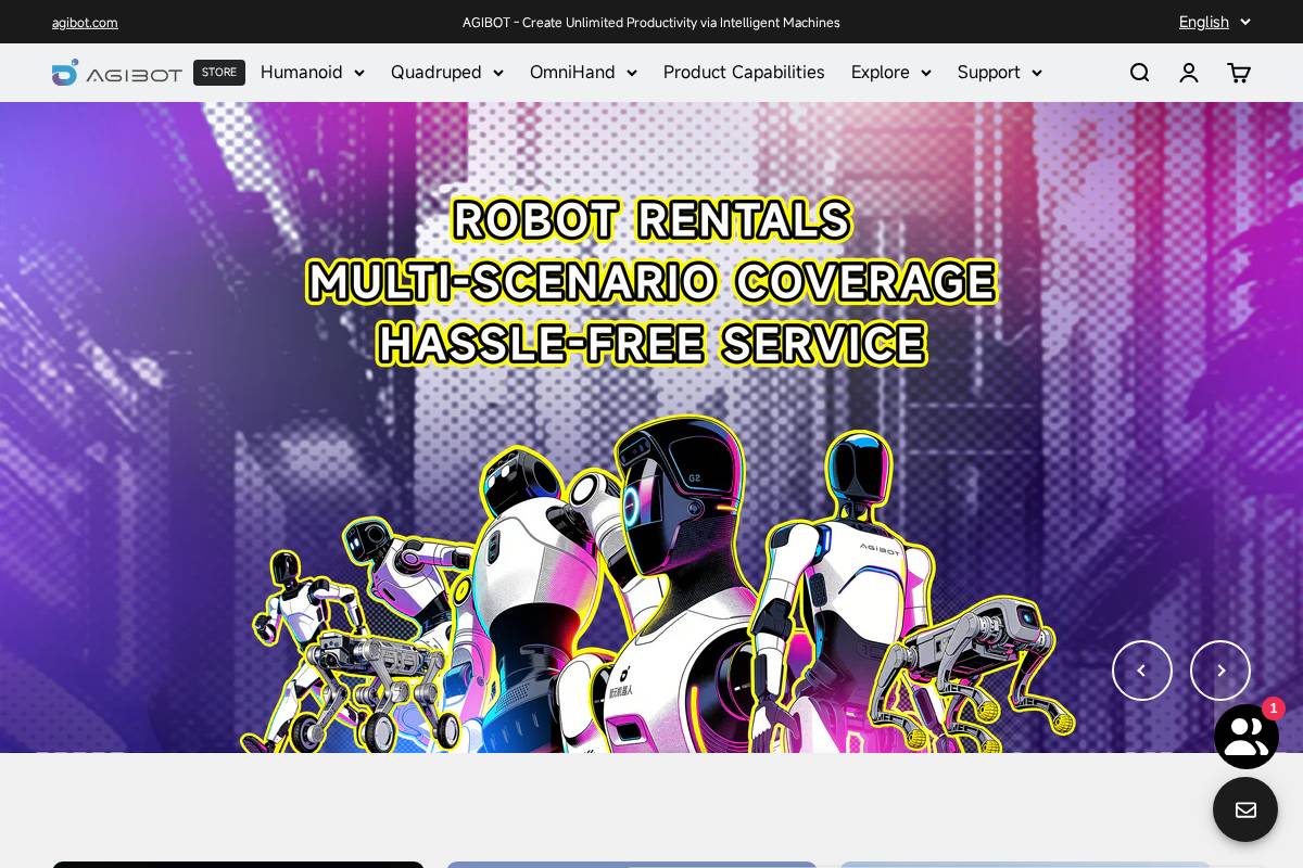 store.agibot.com homepage screenshot