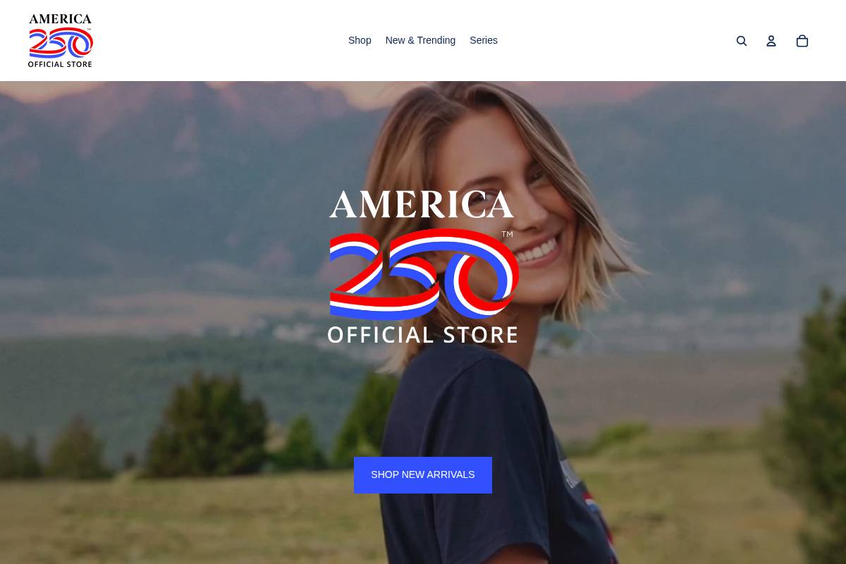store.america250.org homepage screenshot