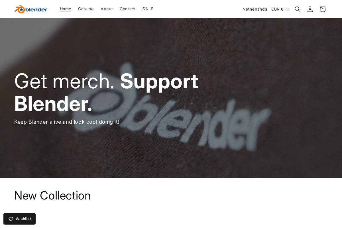 store.blender.org homepage screenshot