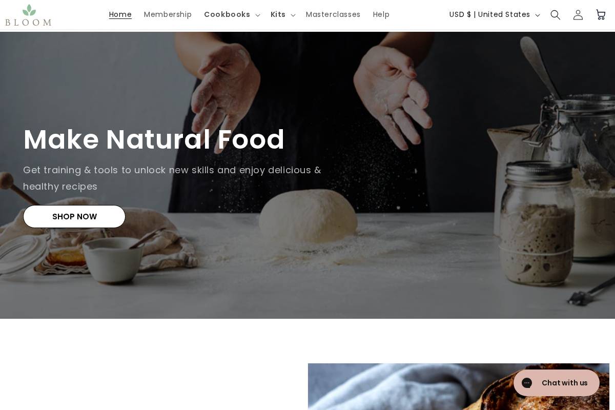 store.bloomcooking.com homepage screenshot