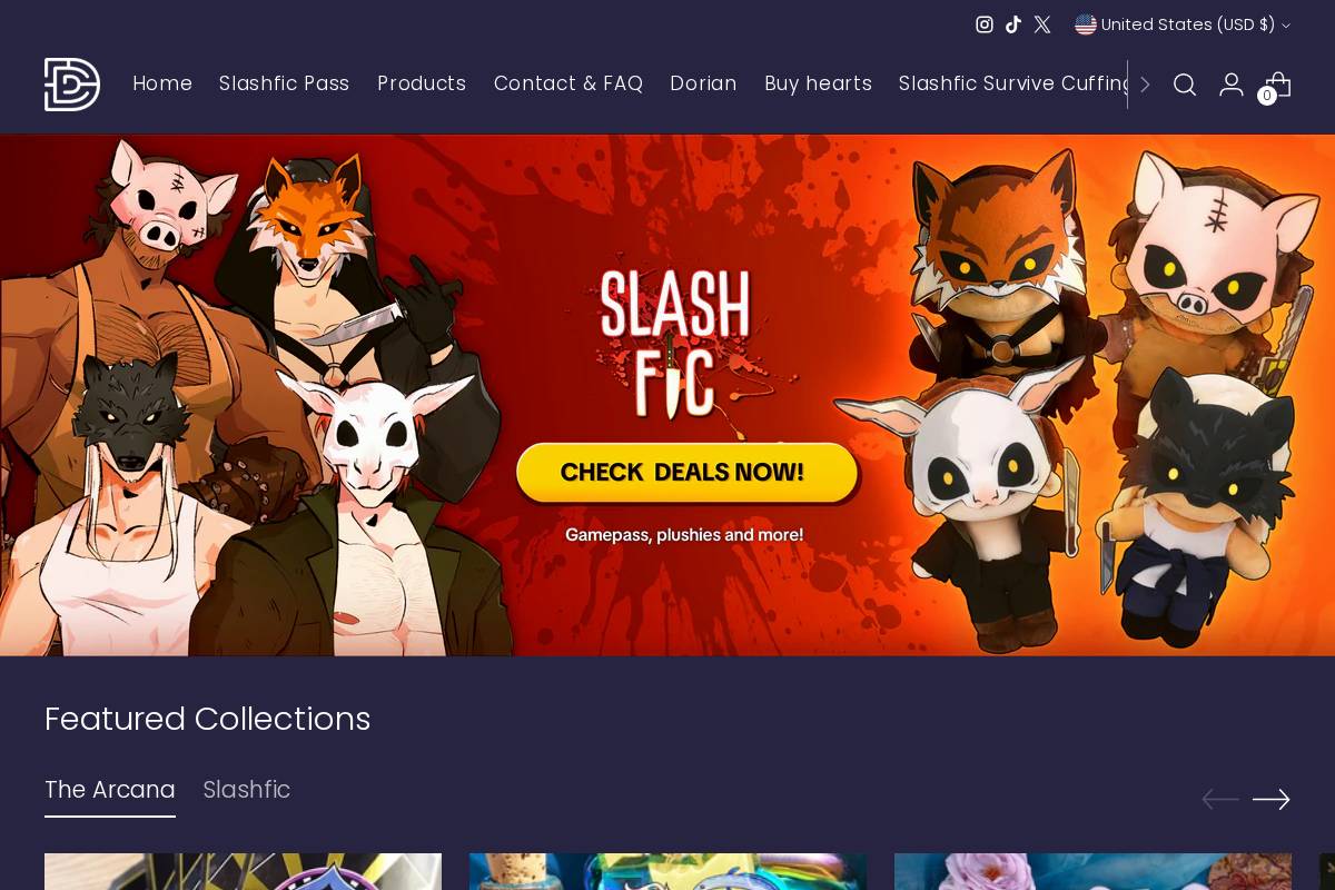store.dorian.live homepage screenshot