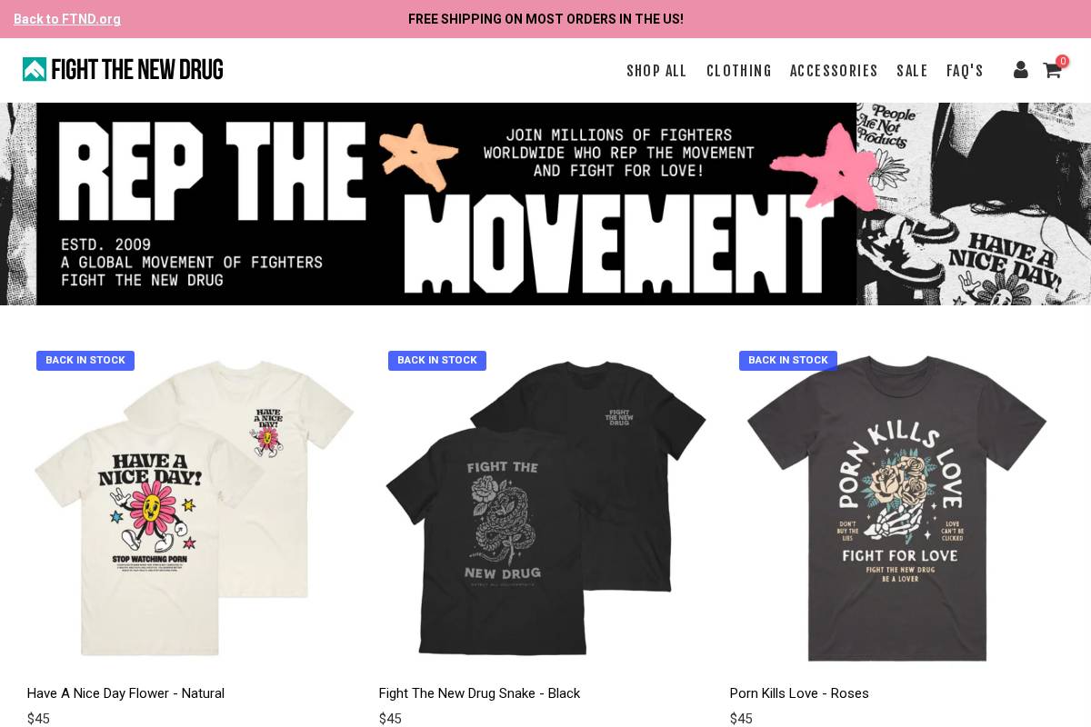 store.fightthenewdrug.org homepage screenshot