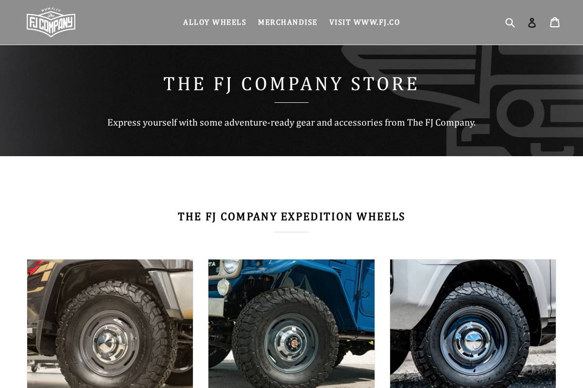 store.fj.co homepage screenshot