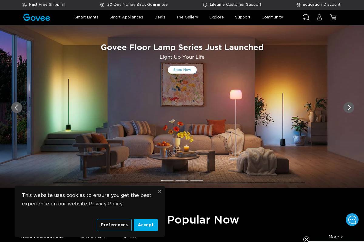 store.govee.com homepage screenshot