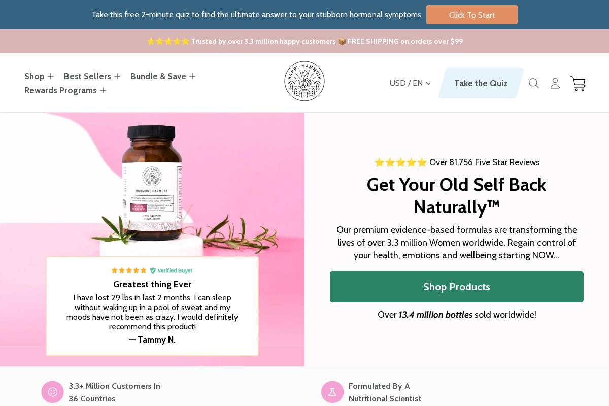 store.happymammoth.com homepage screenshot