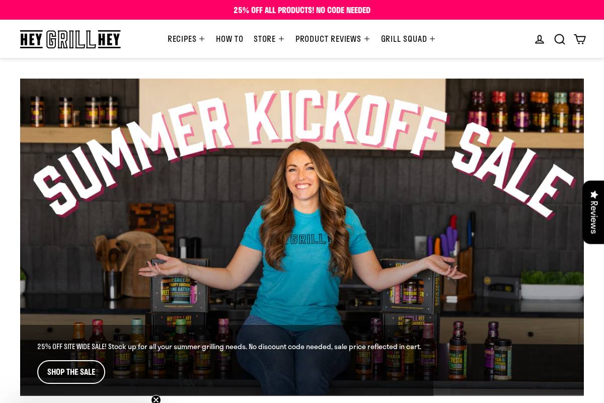 store.heygrillhey.com homepage screenshot
