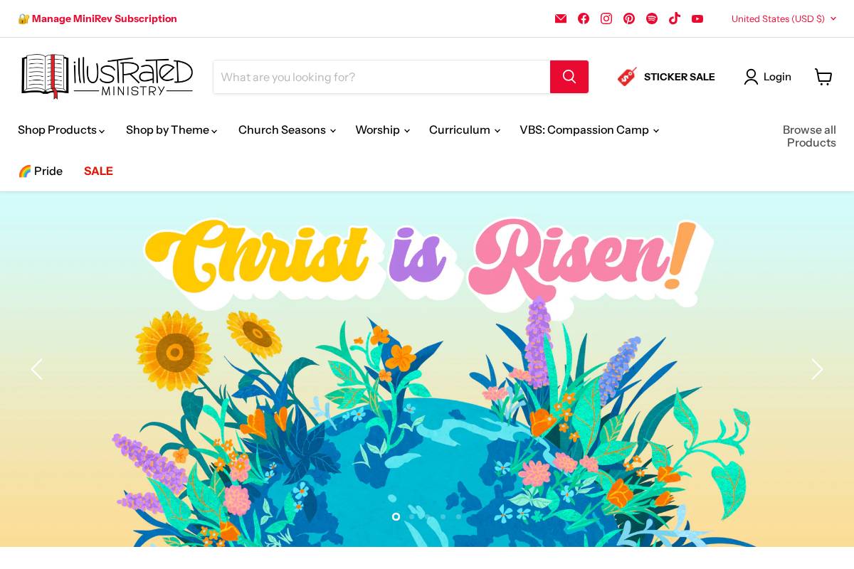 store.illustratedministry.com homepage screenshot