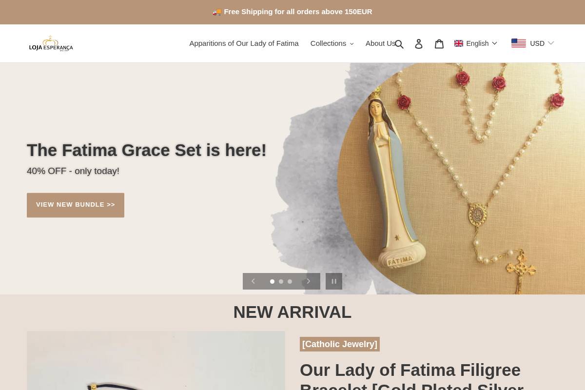 store.lojaesperanca.com homepage screenshot