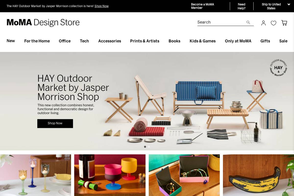 Museum of Modern Art homepage screenshot