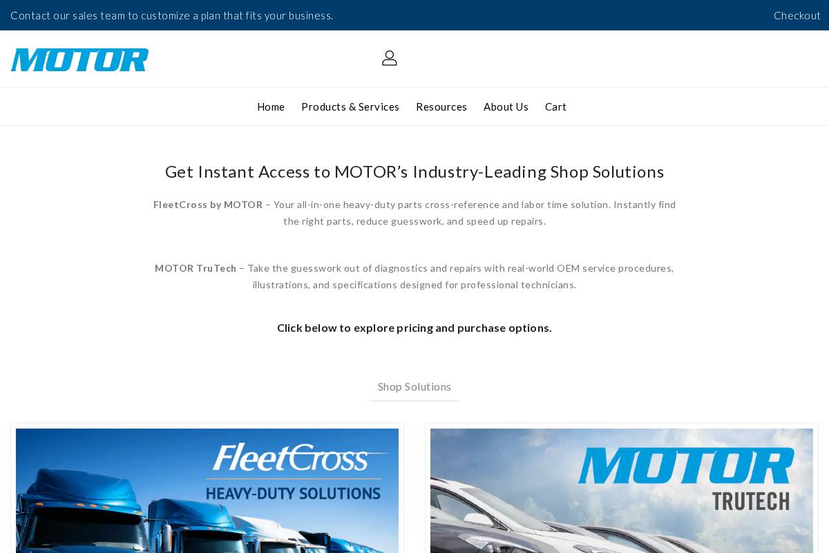 store.motor.com homepage screenshot