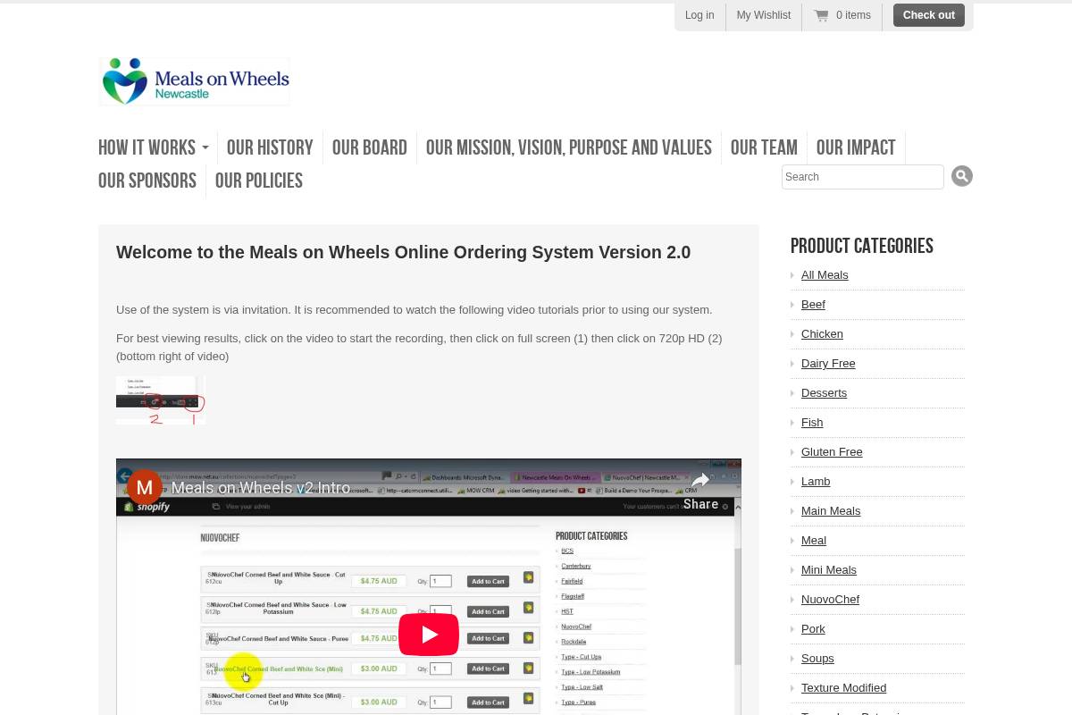 store.mow.net.au homepage screenshot
