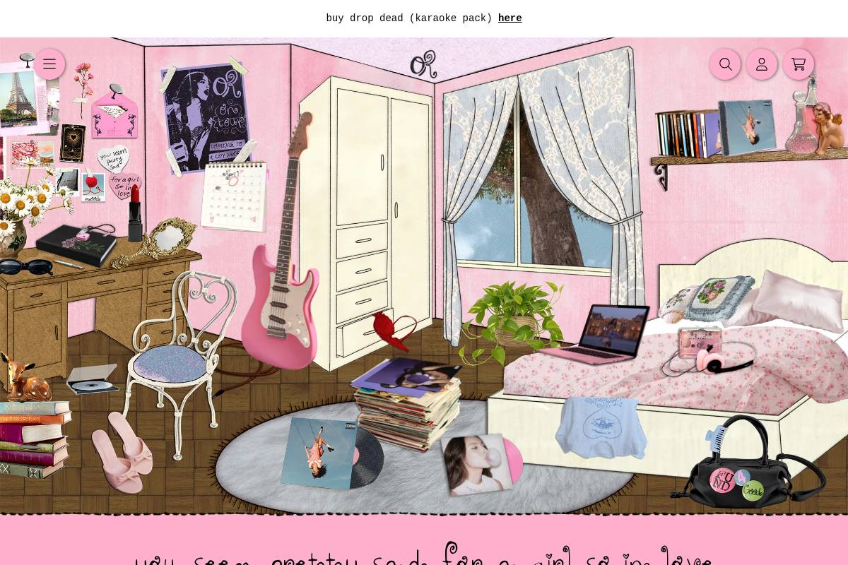 store.oliviarodrigo.com homepage screenshot