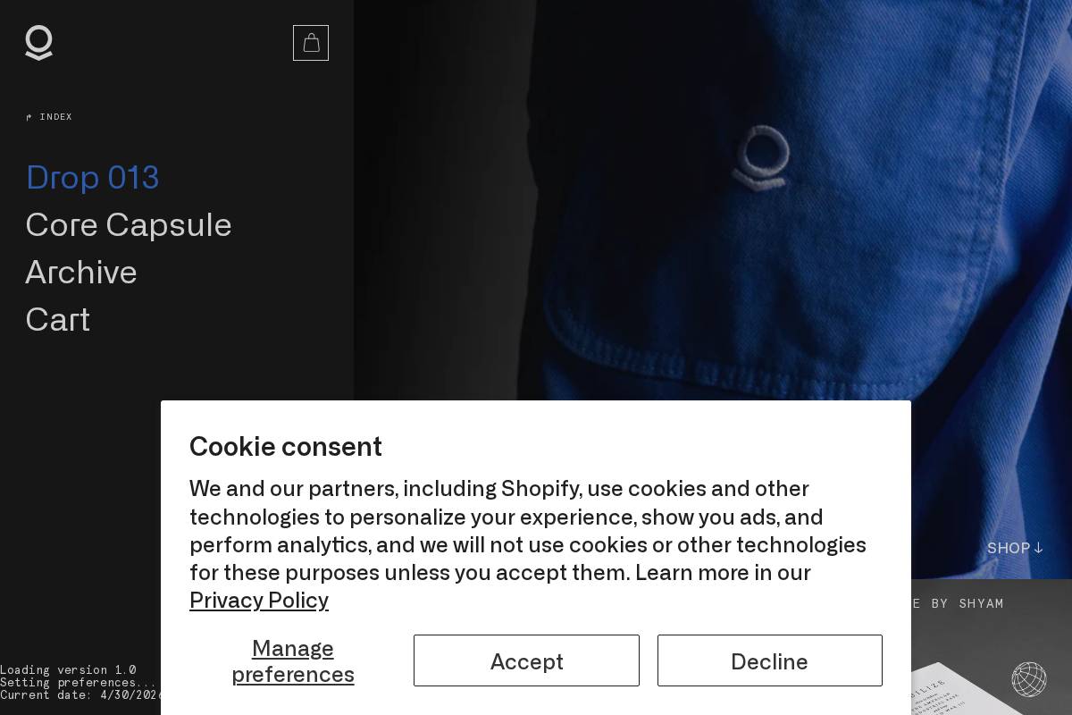 store.palantir.com homepage screenshot