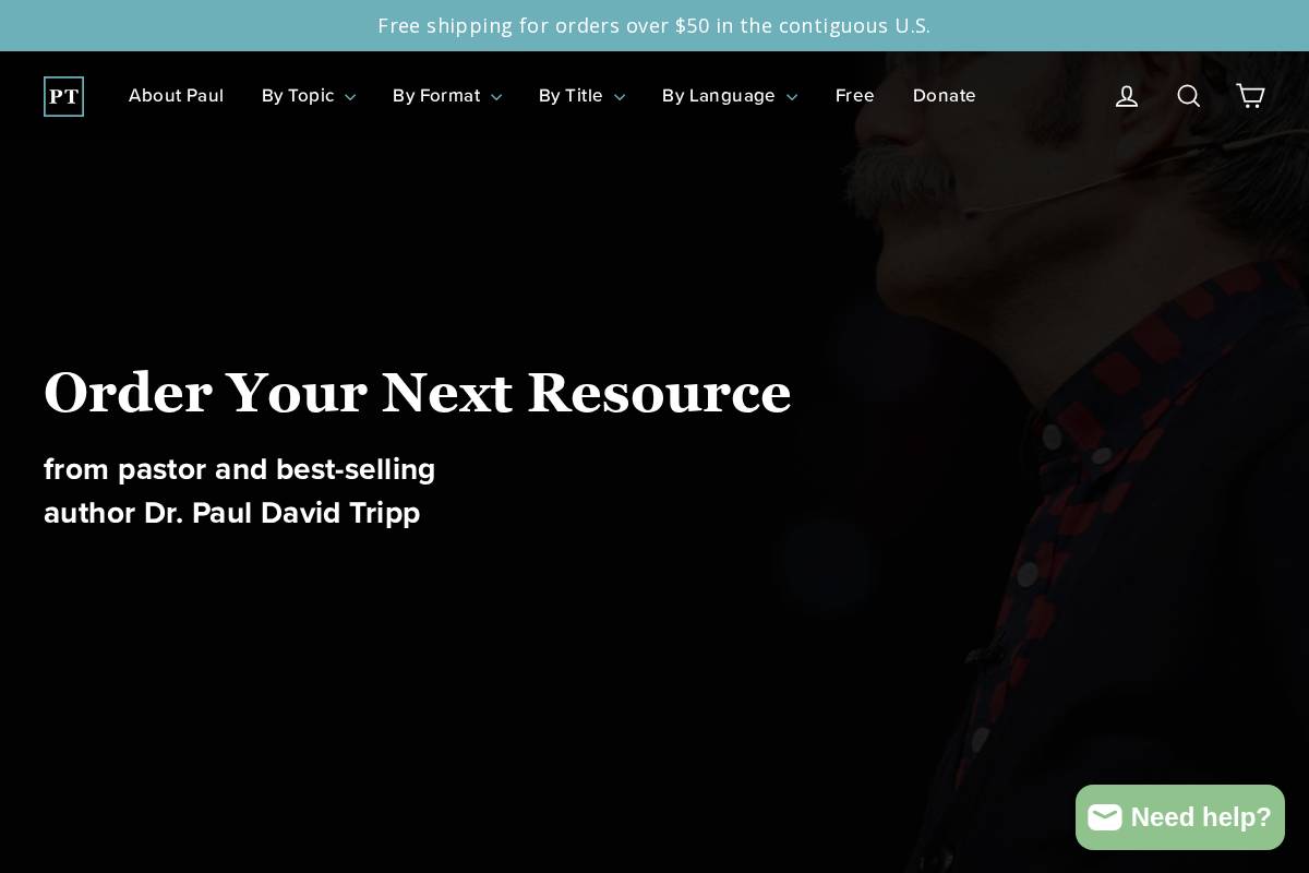 Paul Tripp Ministries, Inc. homepage screenshot