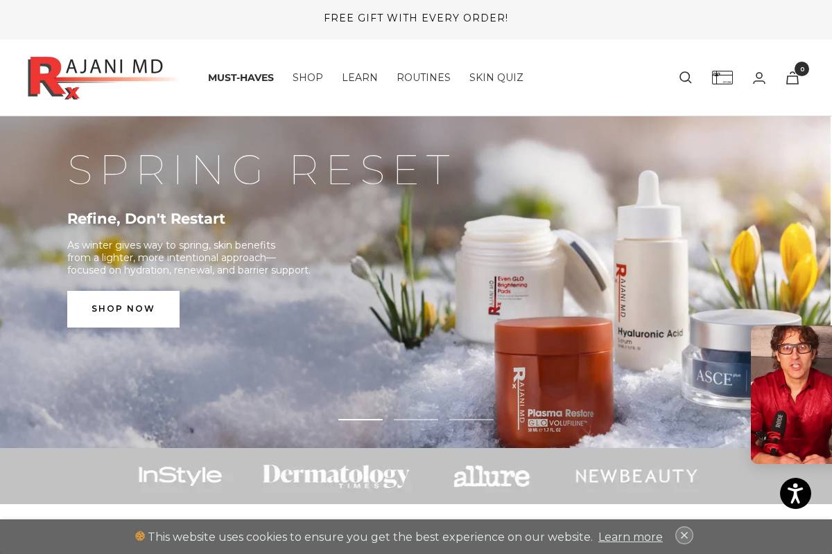 store.rajanimd.com homepage screenshot