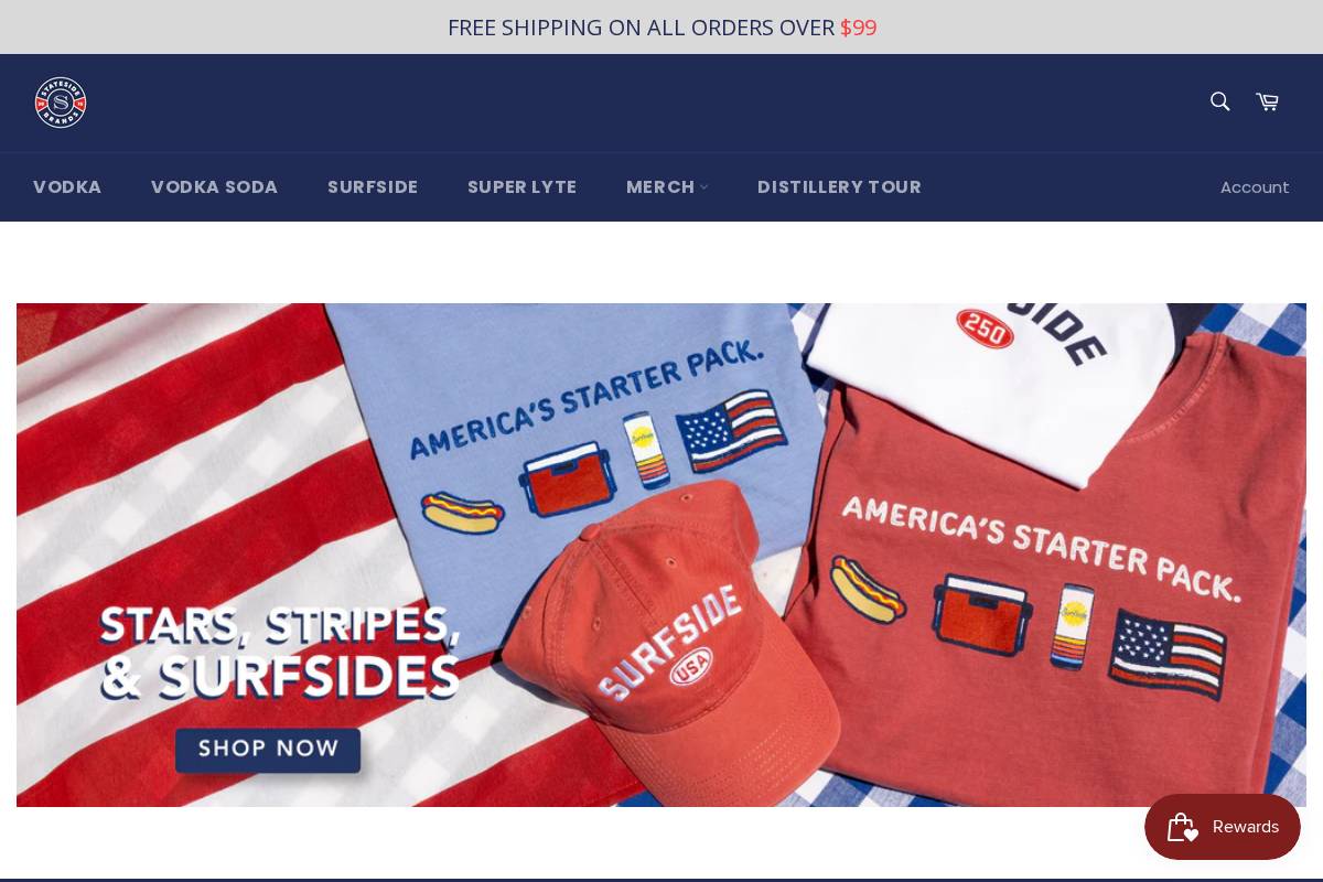 store.statesidevodka.com homepage screenshot
