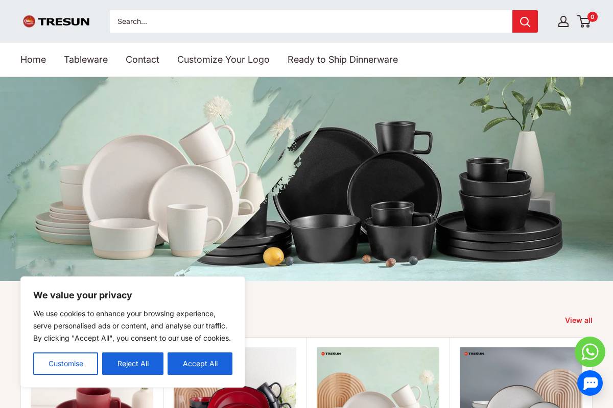 store.tresunchina.com homepage screenshot