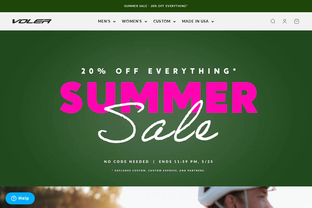 store.voler.com homepage screenshot