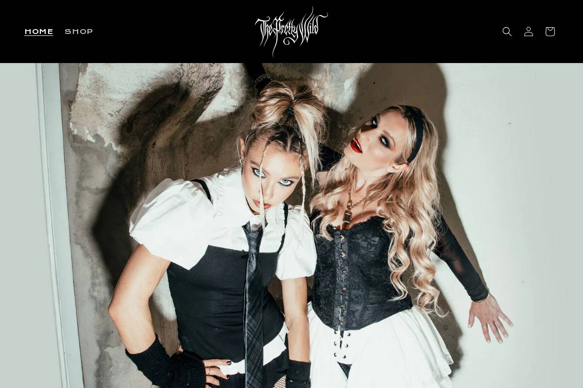 store.wearetheprettywild.com homepage screenshot