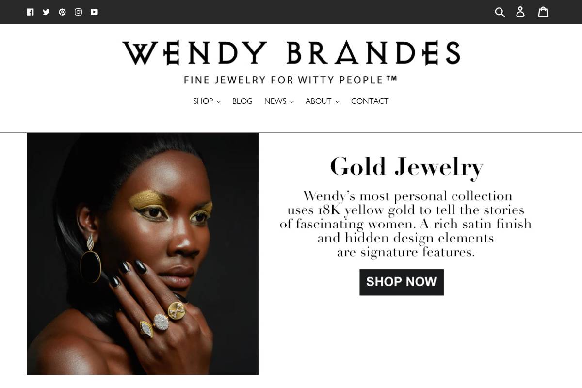 store.wendybrandes.com homepage screenshot
