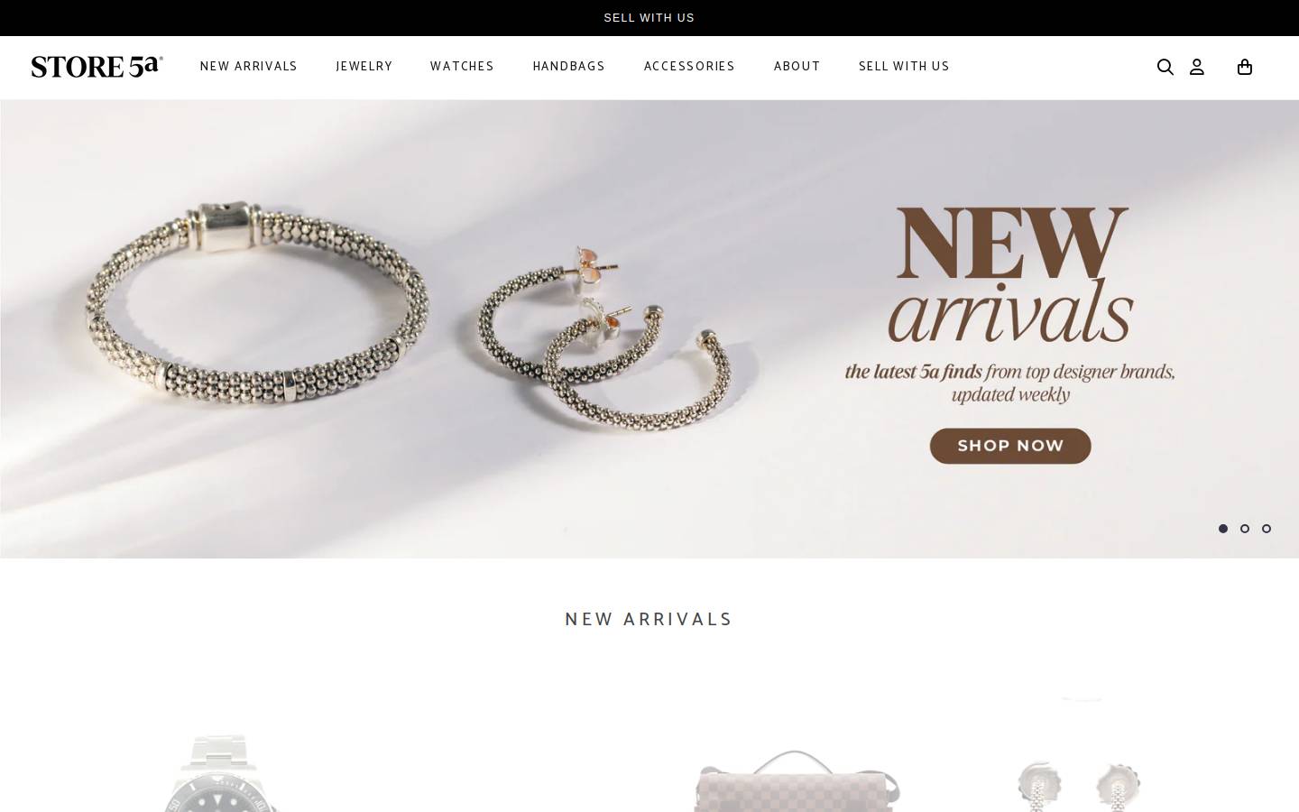 Store5a homepage screenshot