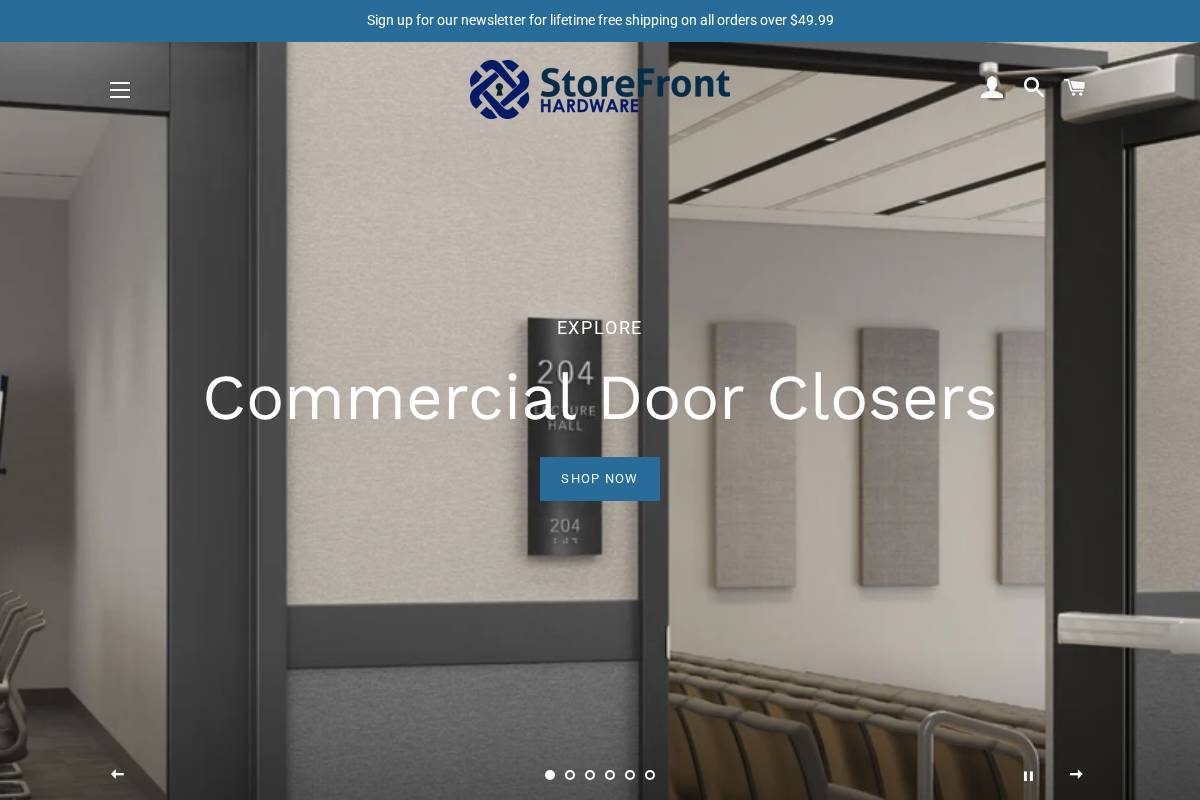 storefronthardware.com homepage screenshot