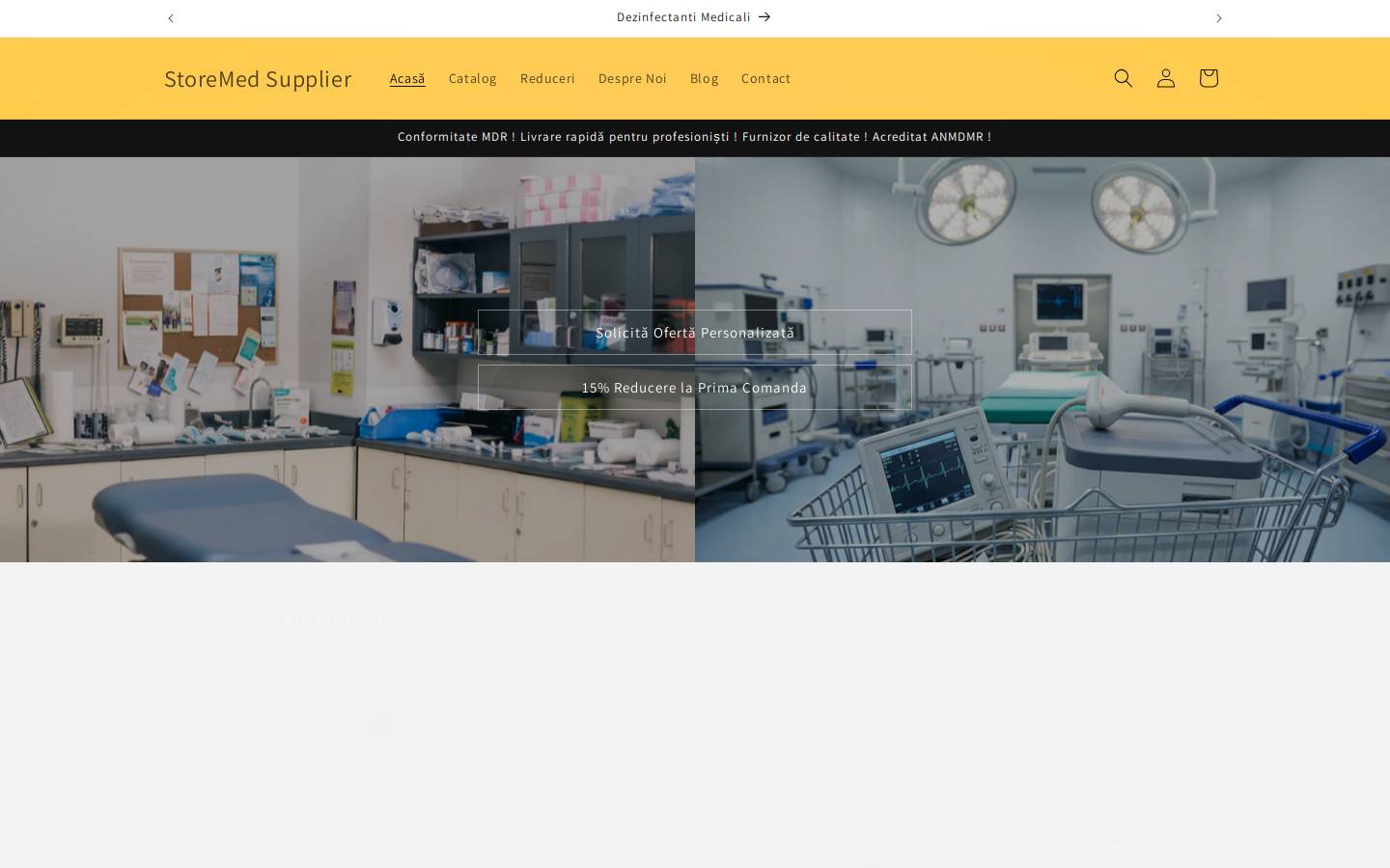 storemed.ro homepage screenshot