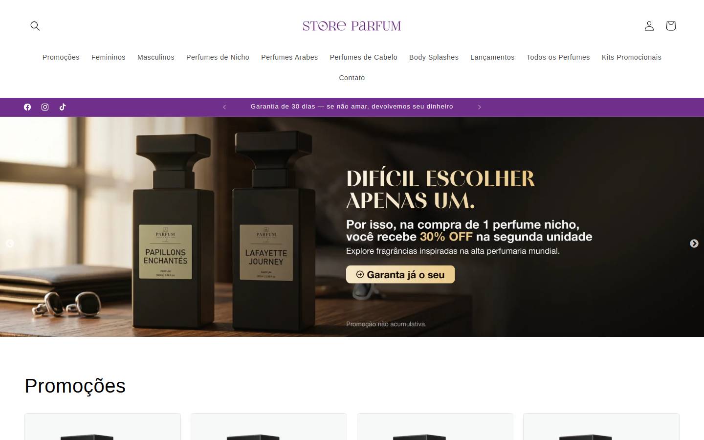 storeparfum.com.br homepage screenshot