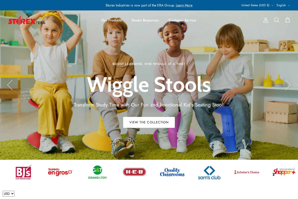 Storex homepage screenshot