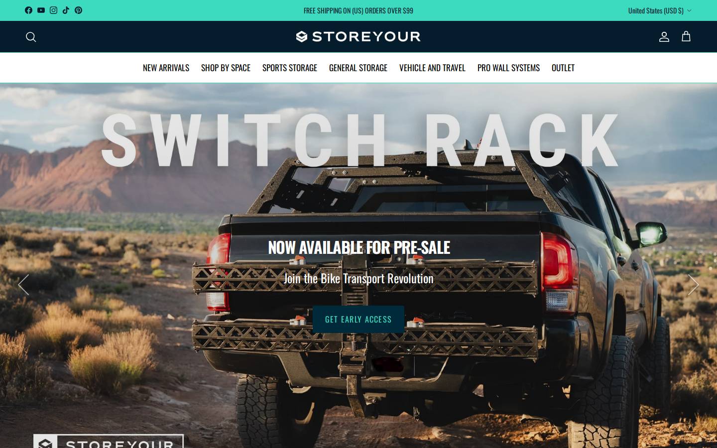StoreYourBoard.com homepage screenshot