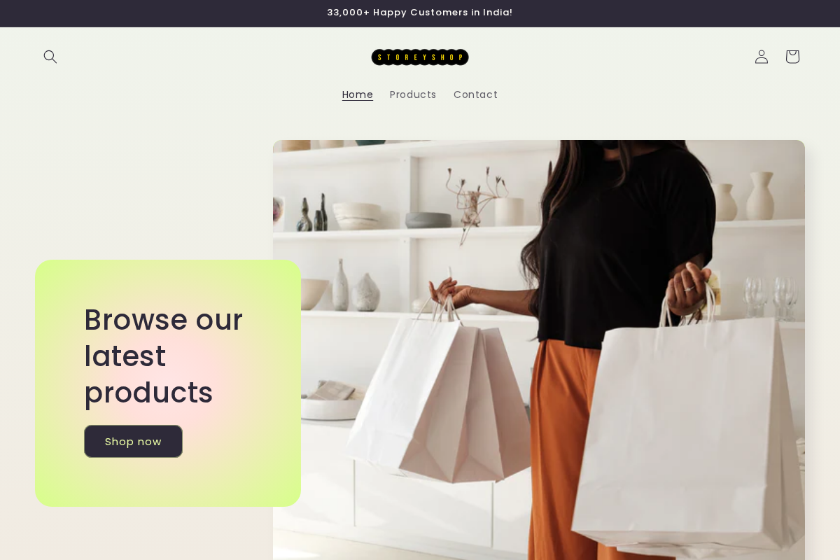 StoreyShop homepage screenshot