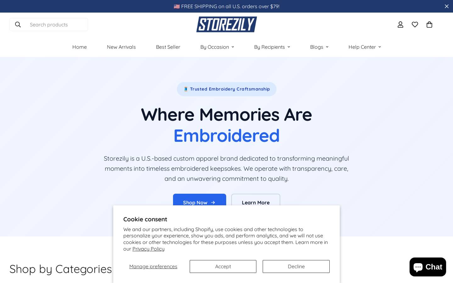 storezily.com homepage screenshot