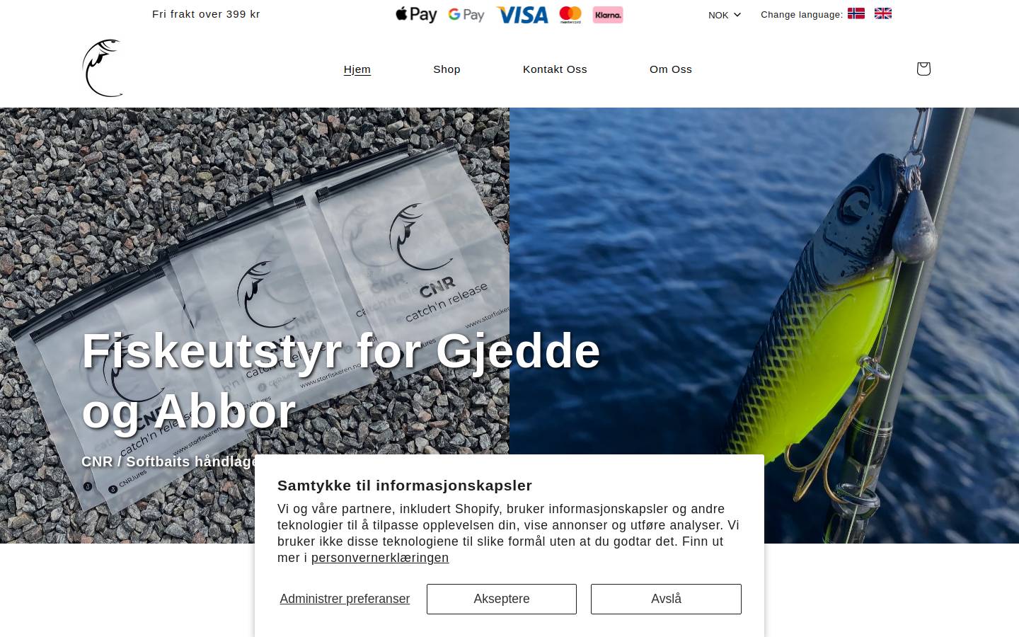 storfiskeren.no homepage screenshot