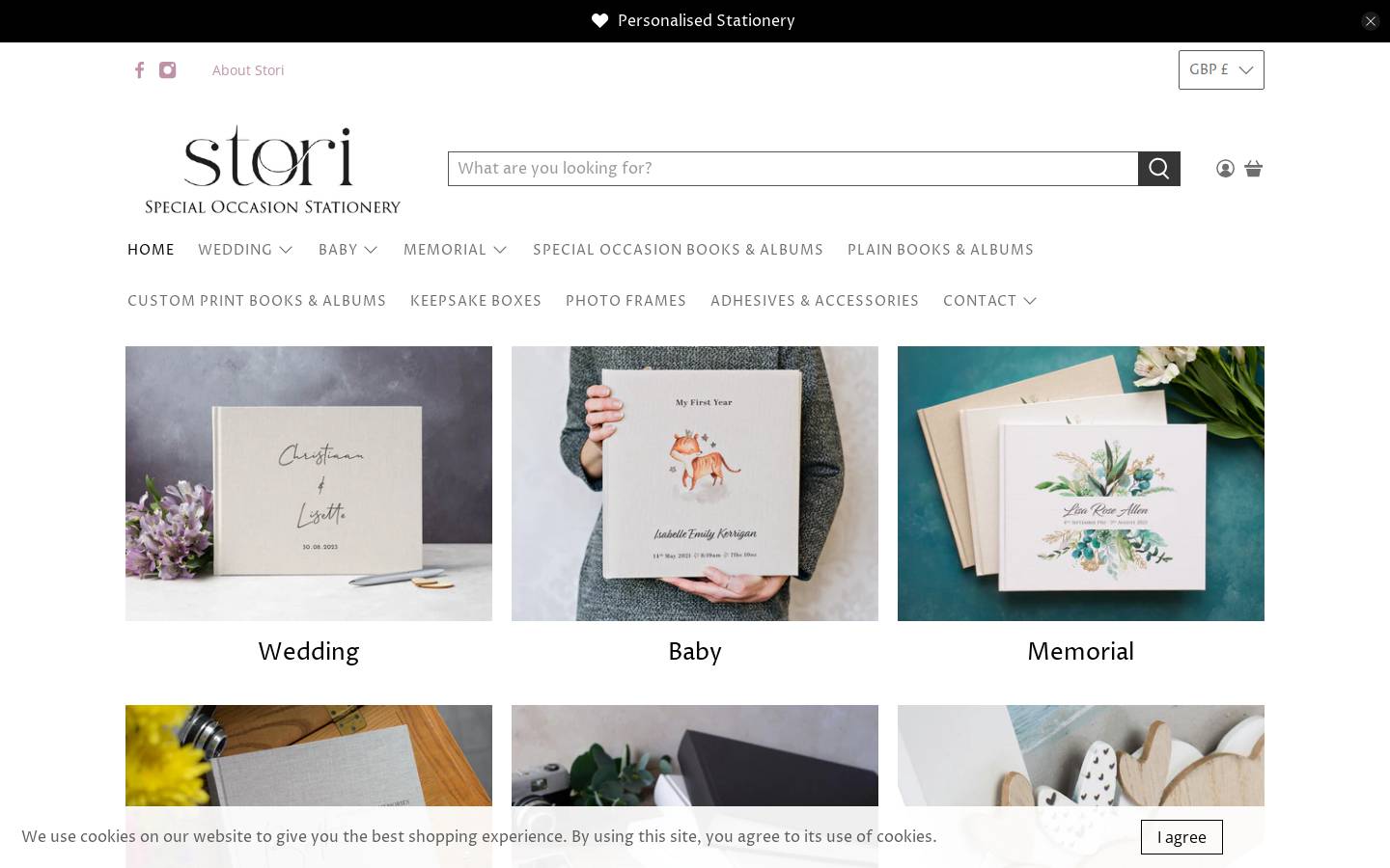 Stori homepage screenshot