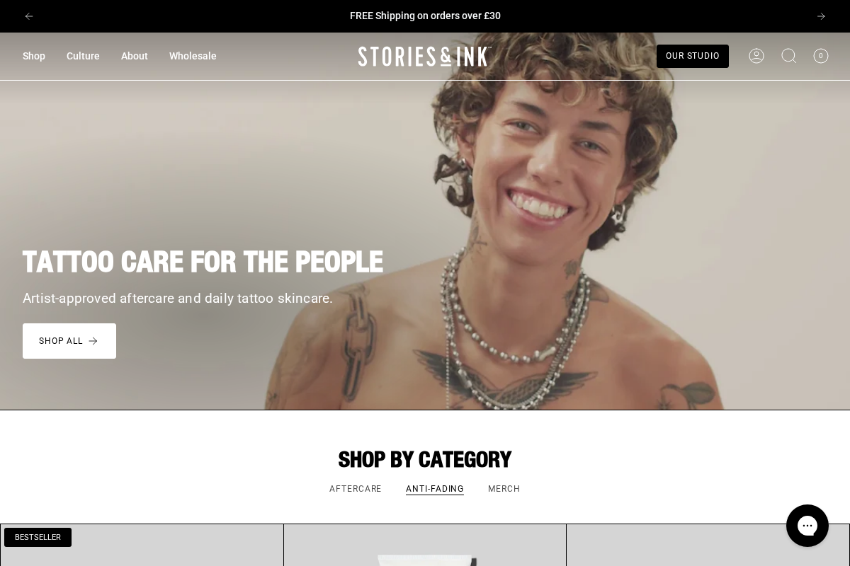 storiesandink.com homepage screenshot