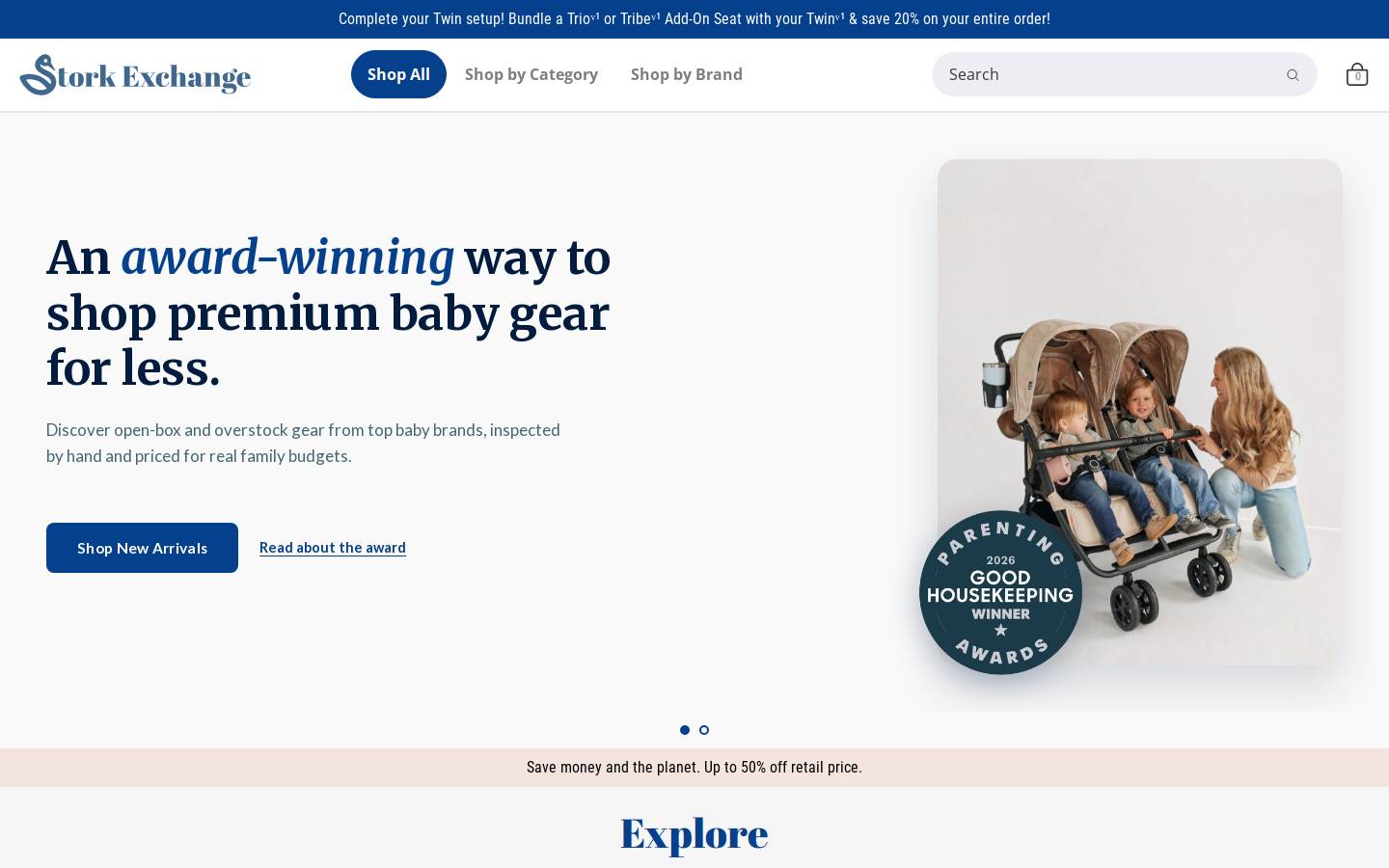 Storkexchange homepage screenshot