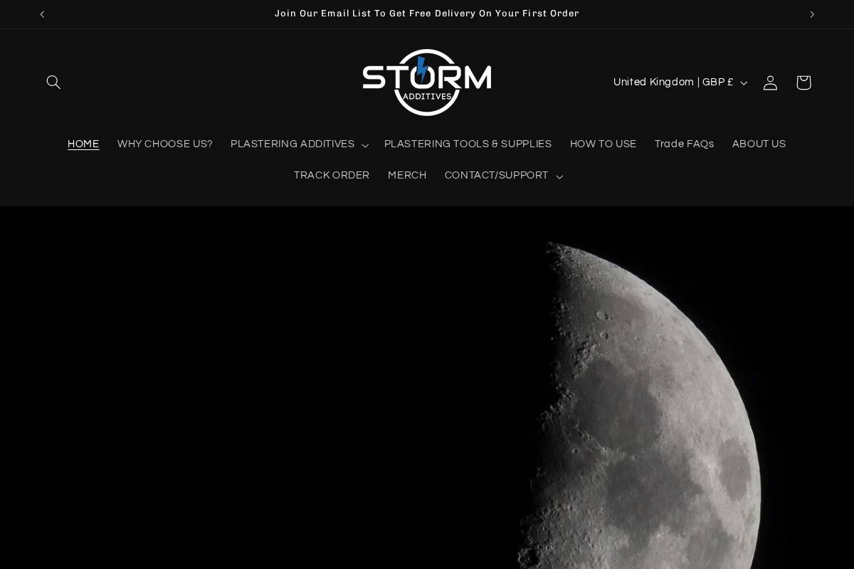 stormadditives.com homepage screenshot