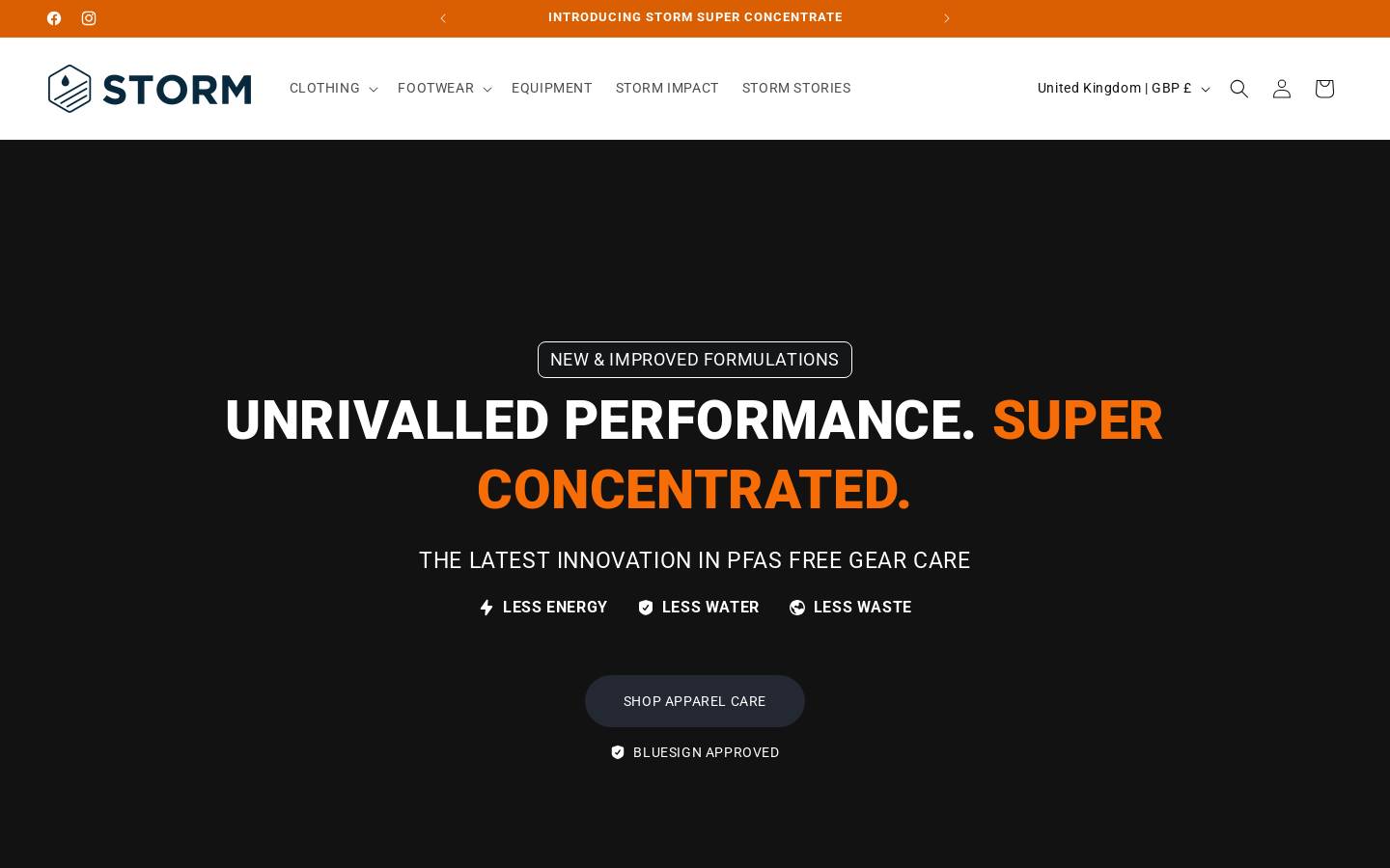 stormcare.co.uk homepage screenshot