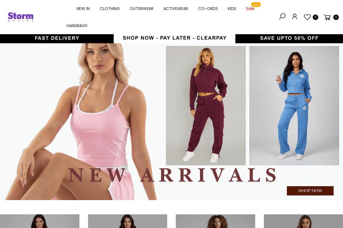 Storm Desire Liverpool homepage screenshot